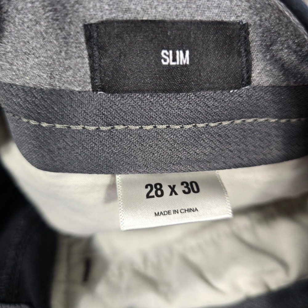 Express Mens Slim Fit Chino Pants Black 28x30 Stretch Cotton Blend Casual Work - Picture 5 of 10